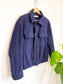 Zara Navy Flannel Oversized Shacket (Size S/M)