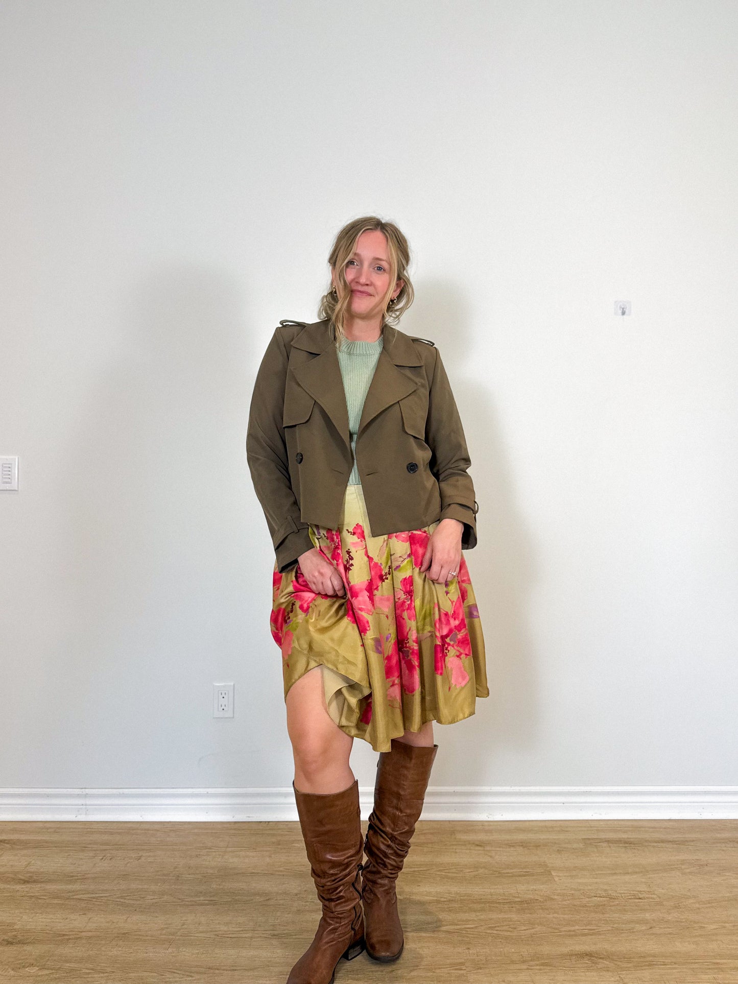 Vintage Jones New York Floral Silk Skirt - SOLD AS IS(Size L)