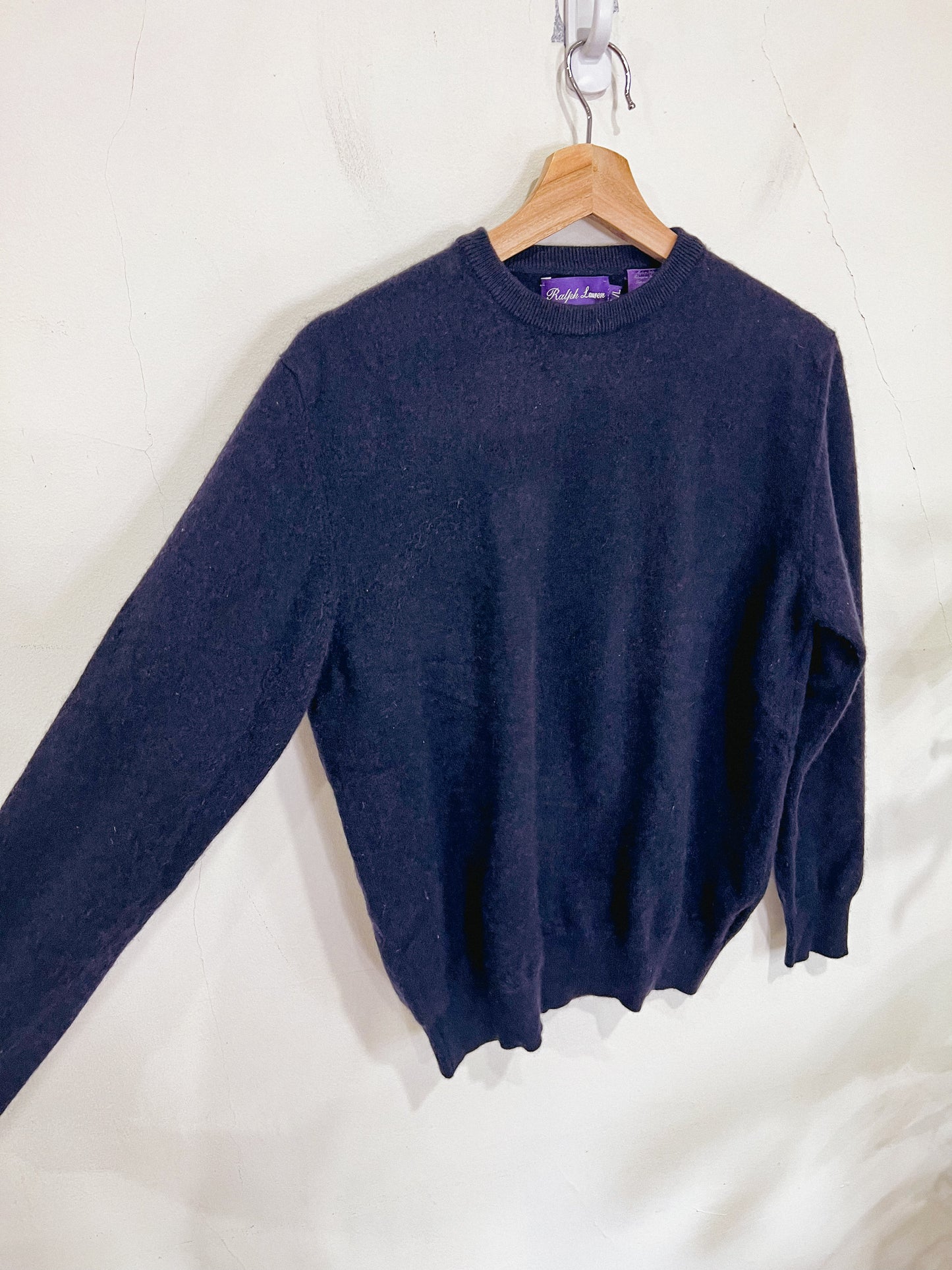 Ralph Lauren 100% Cashmere Crewneck Sweater in Navy SOLD AS IS (Size S/M)