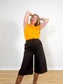 Uniqlo Wide Leg Culottes in Brown (Size M)