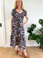 Ralph Lauren "Floral Cotton Voile Puff-Sleeve Dress" in Navy  (Size S)