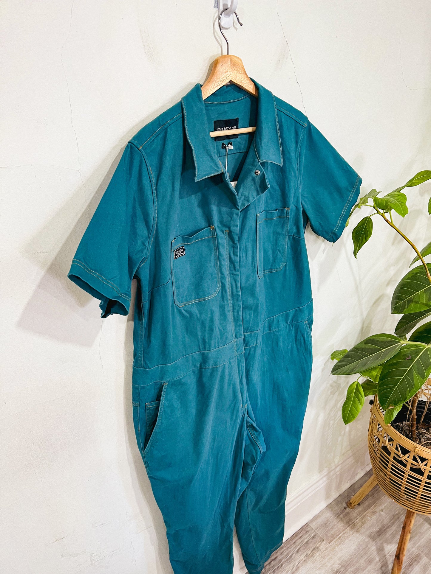 WILDFANG "The Essential Coverall in Dark Teal" NWT (Size 1X)