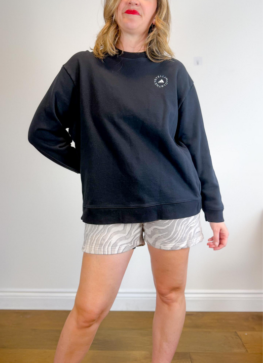 adidas by Stella McCartney Loose Sweatshirt in Black (Size S/M)