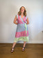 Tanya Taylor "Jazzie Multi-Colour Pastel Wrap Dress" (Size L/XL)