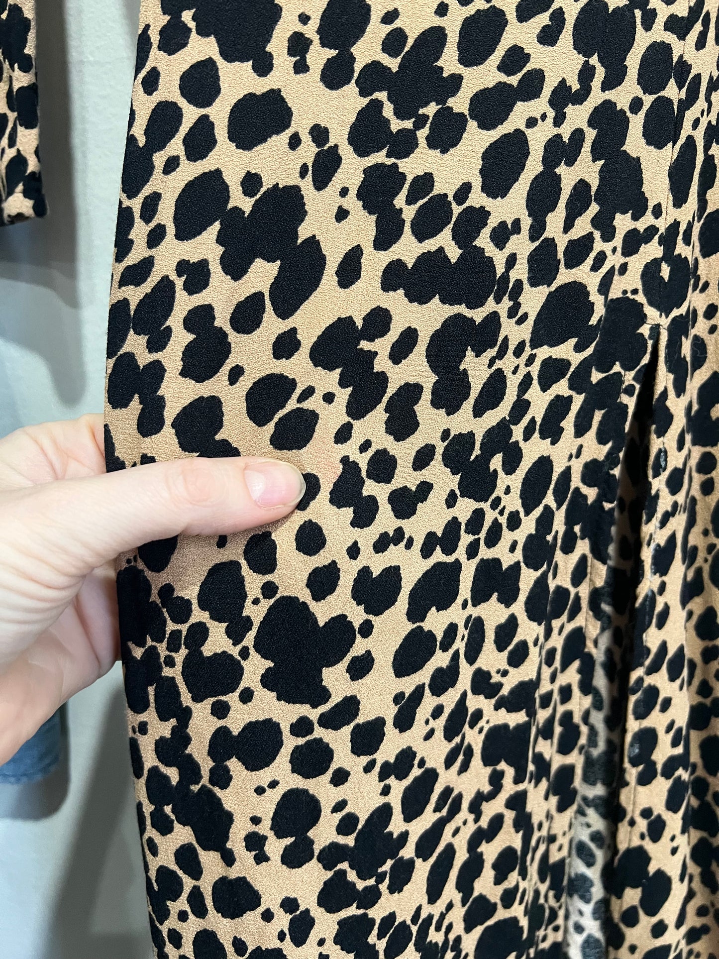 Reformation "Sigmund Dress in Leopard Print" (Size 4P)