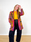 Vintage Quilted Blazer in Multi-Colour (Size XL)