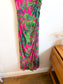 FARM RIO "Leaves Midi Dress in Hot Pink/Green" (Size S)