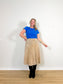 Vintage Leather Midi Skirt in Beige SOLD AS IS (Size XL)