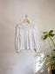 Thought Eyelet Ruffle Long Sleeve Top in White (Size 10)