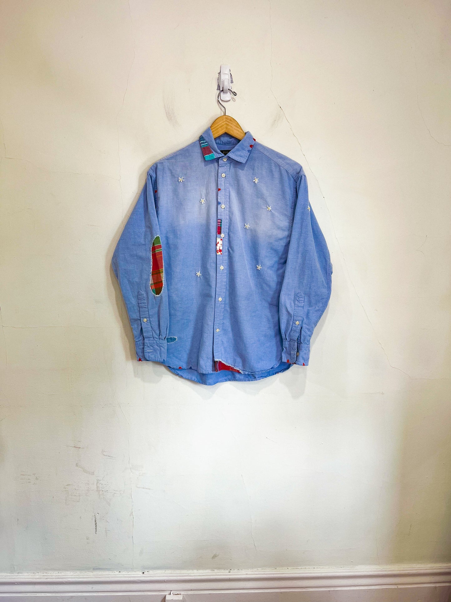 POLO Ralph Lauren Blouse with Patchwork & Embroidery SOLD AS IS (Size M)