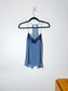 CAMI NYC "Racer Charmeuse Silk Camisole in Blue/White Check" (Size S)