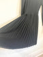 Valerie Dumaine Black Pleated Midi Dress (Size XS)