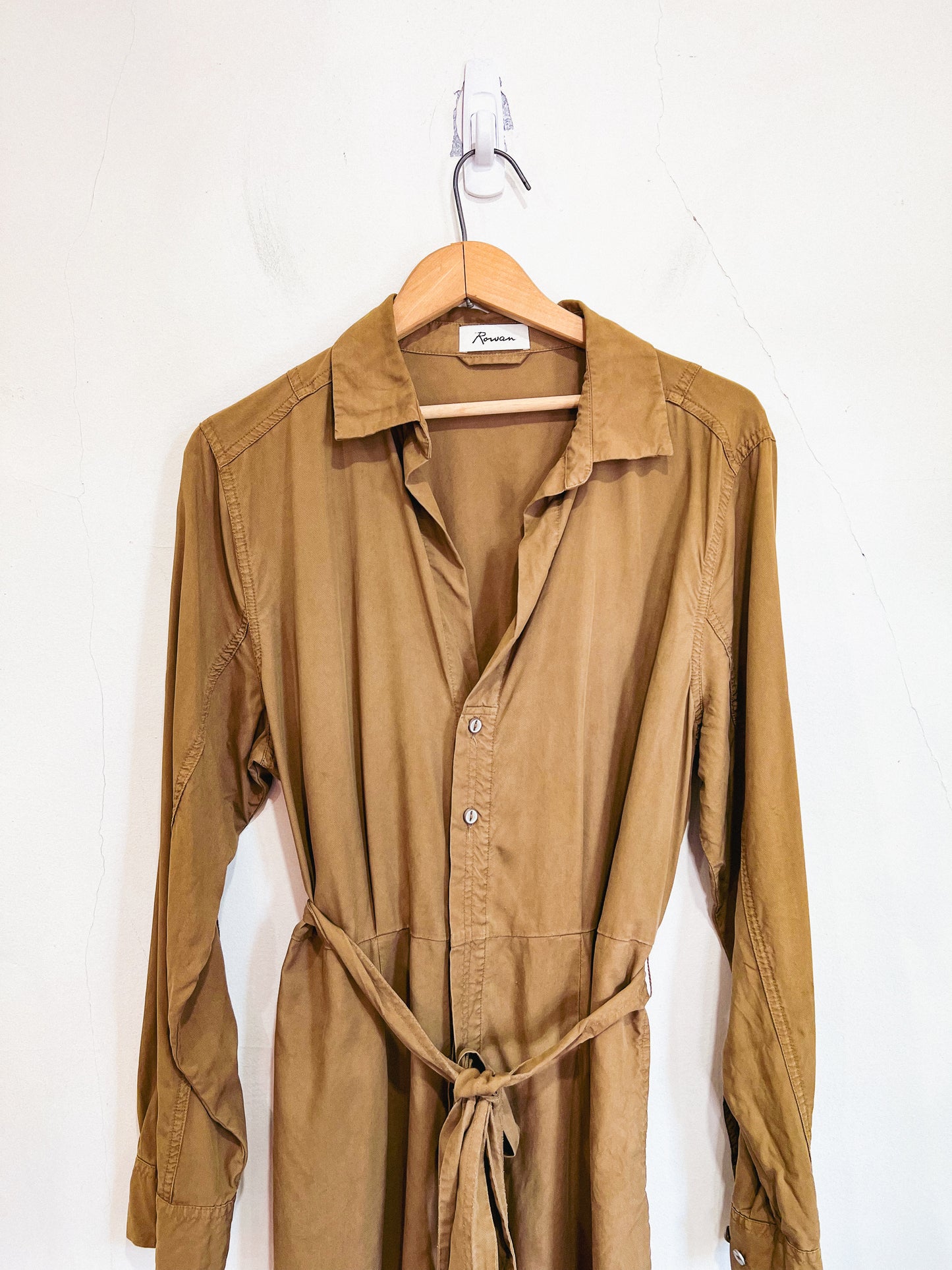 Rowan Slow Fashion "Anna Shirt Dress" in Brown (Size M)