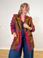 Vintage Quilted Blazer in Multi-Colour (Size XL)