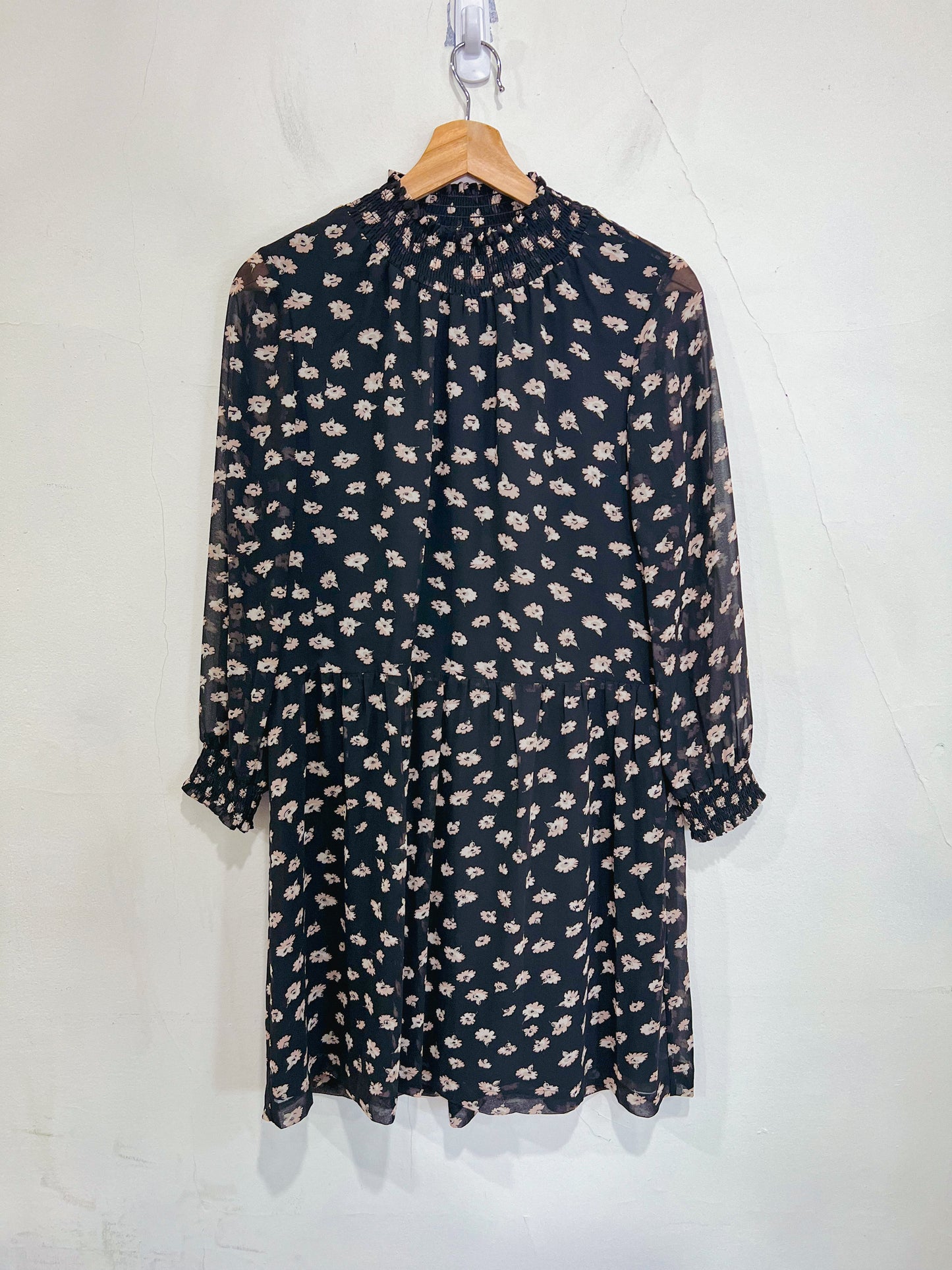 Madewell Floral Mini Dress in Black (Size S/M)