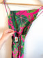FARM RIO "Leaves Midi Dress in Hot Pink/Green" (Size S)