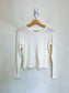 Gillian Stevens Slow Fashion Long Sleeve Tee in Off-White (Size S/M)