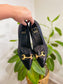 Ma&Lo Black Leather Loafers with Gold Buckle (Size 40)