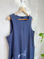 COS Wool Blend Shift Dress with Pockets in Slate Blue (Size L)