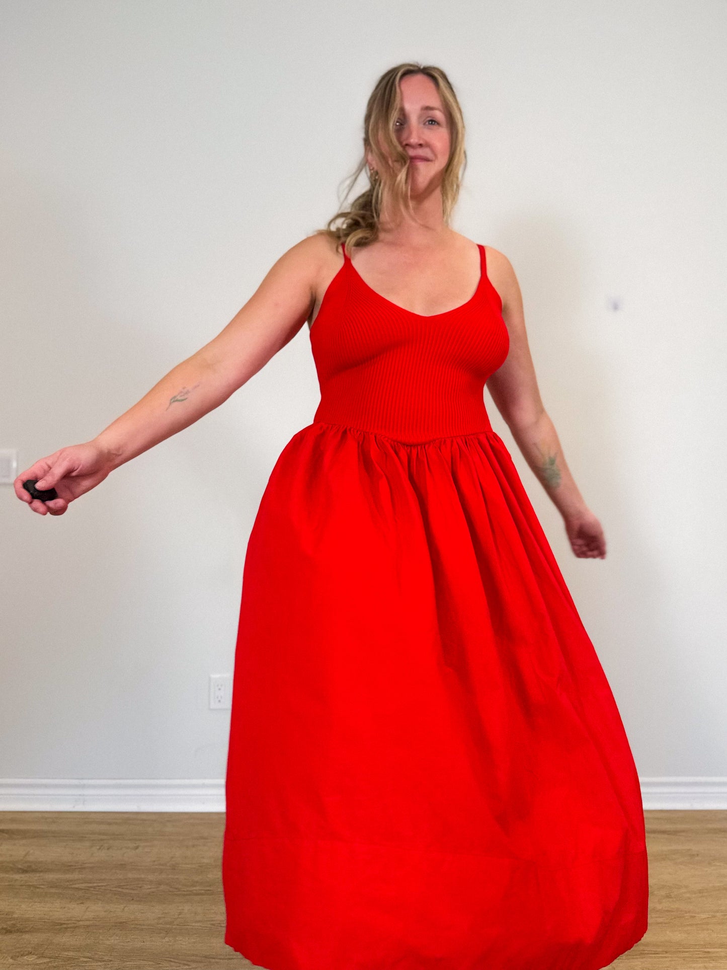 Torn by Ronny Kobo "Monica Dress in Red" (Size S/M)