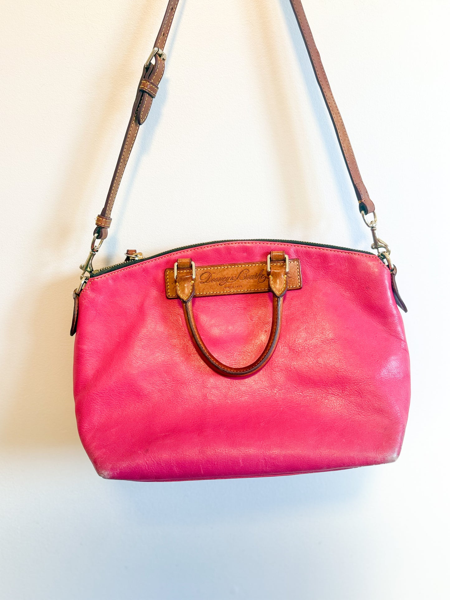 Dooney & Burke "Juliette Satchel Purse in Hot Pink"