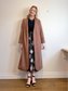 J.Jill Long Quilt Wool Jacket in Dusty Rose/Green (Size M/L)