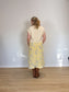 Vintage REVERSIBLE Floral & Paisley Midi Skirt in Yellow (Size L)
