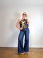 Roberto Cavalli "Multicolor Abstract Butterfly Silk One Shoulder Blouse" (Size M/L)
