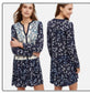 Anthropologie Embroidered Floral Tunic Dress in Blue (Size S)