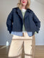 Massimo Duttio Short Trench Coat in Navy (Size M/L)
