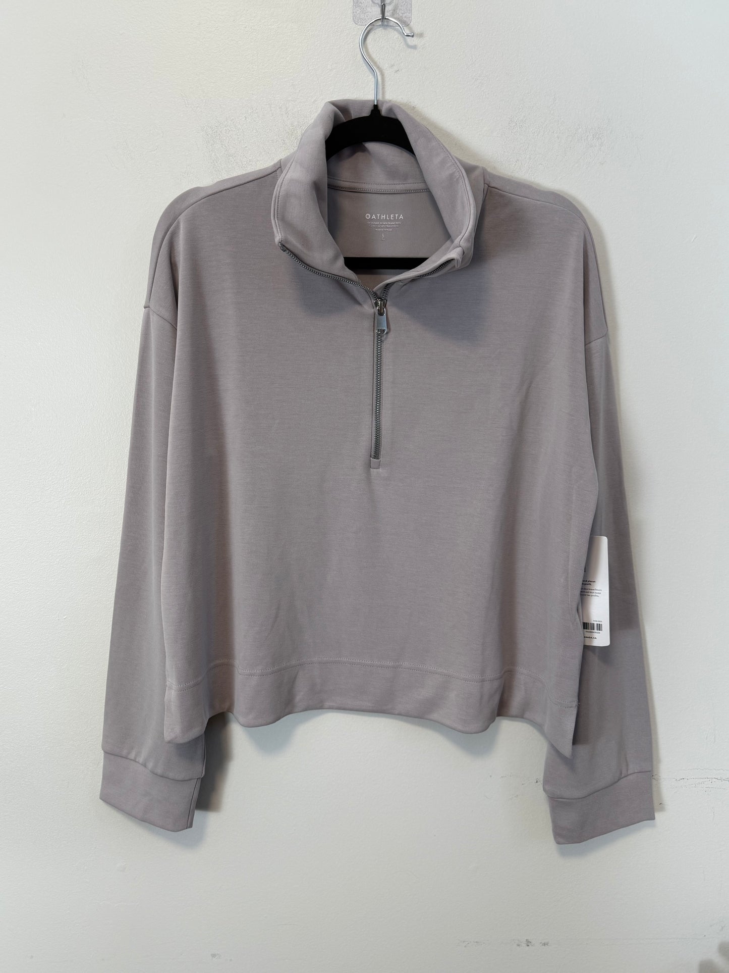 Athleta "Seasoft 1/4 Zip Sweatshirt in Quartz" (Size L)
