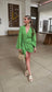 L'Academie "The Janeiro Linen Mini Dress in Green" (Size M)