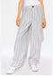 GANNI Striped Rayon Trousers in Grey (Size 6)