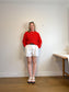 Vintage Red Knit Sweater (Size L)