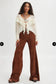 Understated Leather Suede Dream Pants in Brown (Size M)
