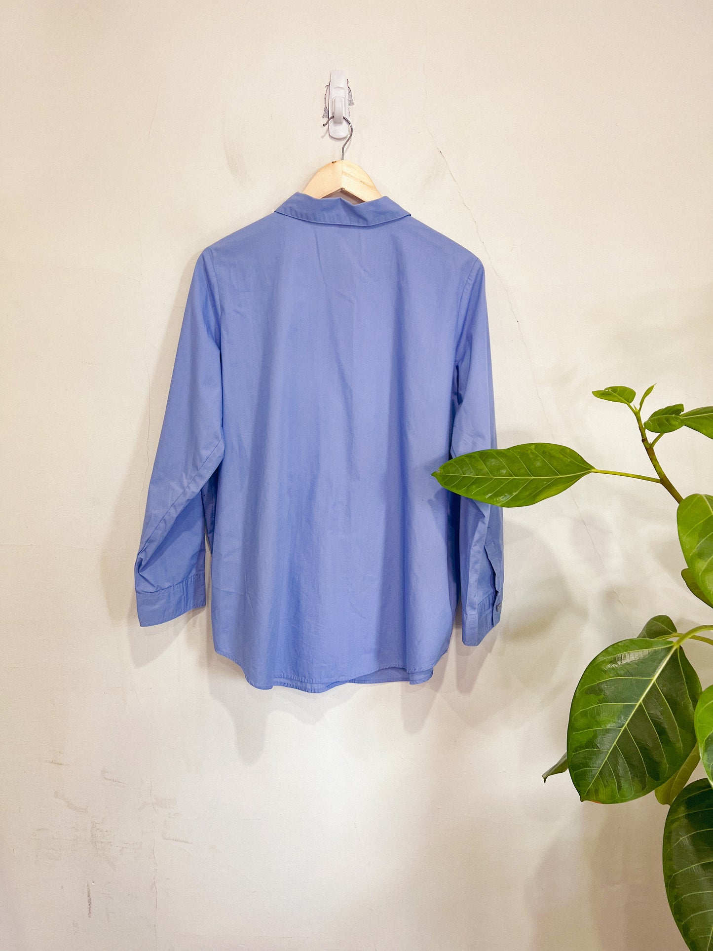 Blue Cotton Button Down (Size L)