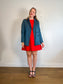 Ever New Satin Blazer in Teal (Size M/L)