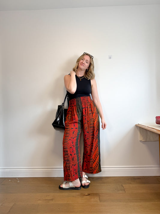 Kaliyana Slow Fashion Linen Palazzo Pant (Size M/L)