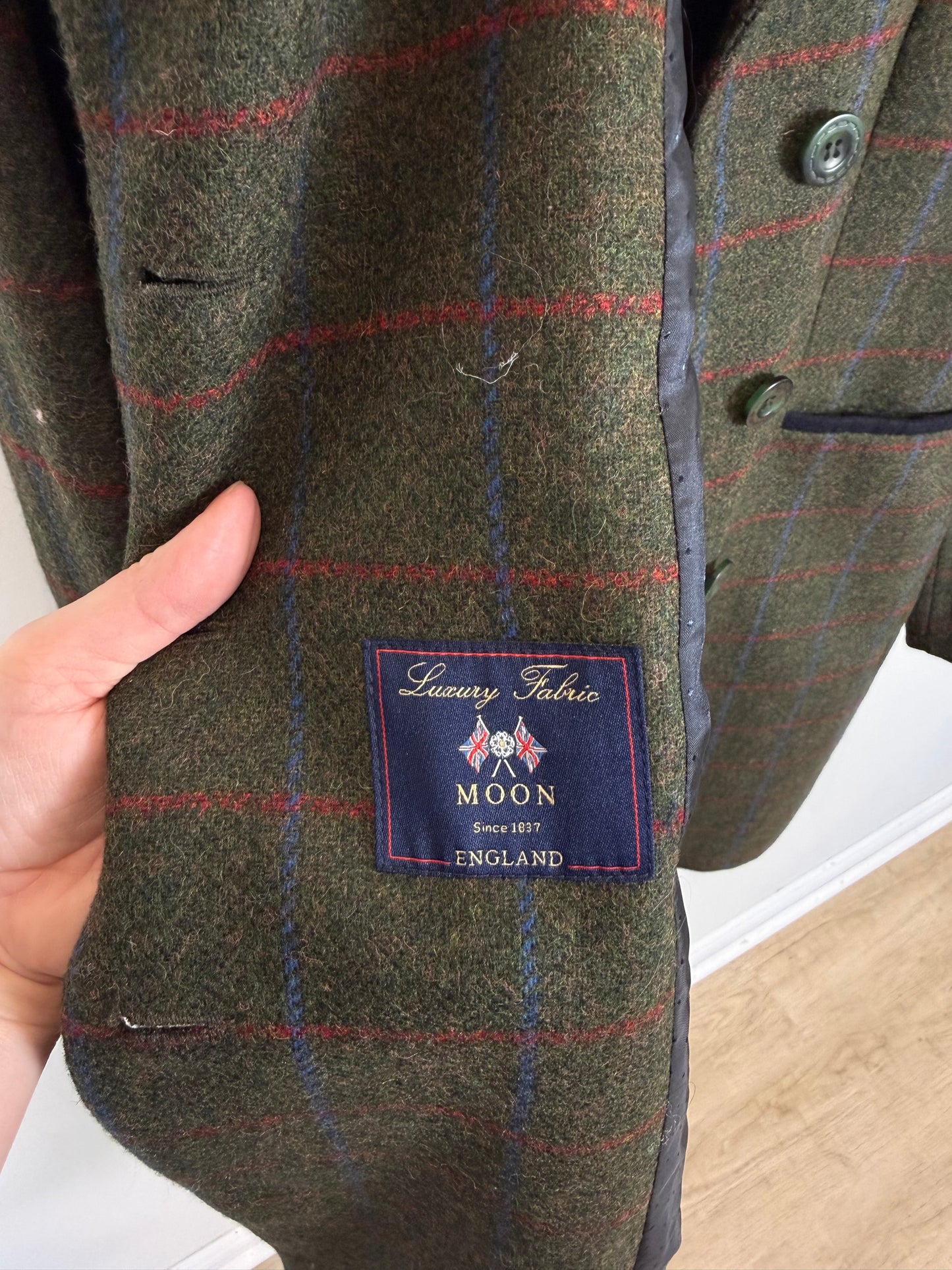 Jack Murphy Dublin "Isabella Tweed Coat in Green" (Size M)