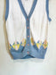 Vintage Geometric Pastel Sweater Vest (Size S/M)