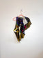 Roberto Cavalli "Multicolor Abstract Butterfly Silk One Shoulder Blouse" (Size M/L)