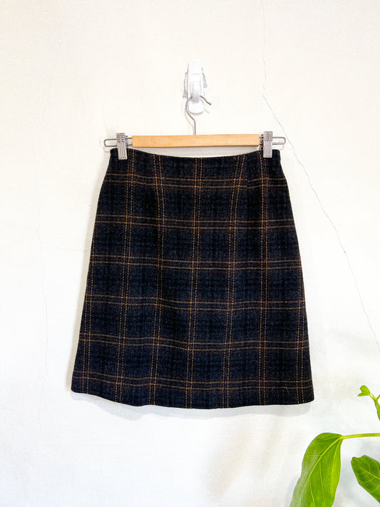 Vintage Wool Mini Skirt (Size 2)