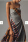 Anthropologie "Maeve Strapless Asymmetrical Midi Dress in Mixed Print" NWT (Size S)