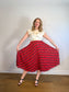 Jason Wu "Cola Bottle-Print Pleated Skirt in Red" (Size M/L)