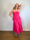 NICHOLAS THE LABEL "Halia Shirred Ramie Dress in Pink" (Size S/M)