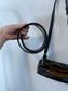 ELA x Sasha Exeter Vegan Crossbody Bag in Black Croc