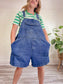 Vintage Short Denim Overalls (Size XXL)