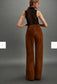 Understated Leather Suede Dream Pants in Brown (Size M)