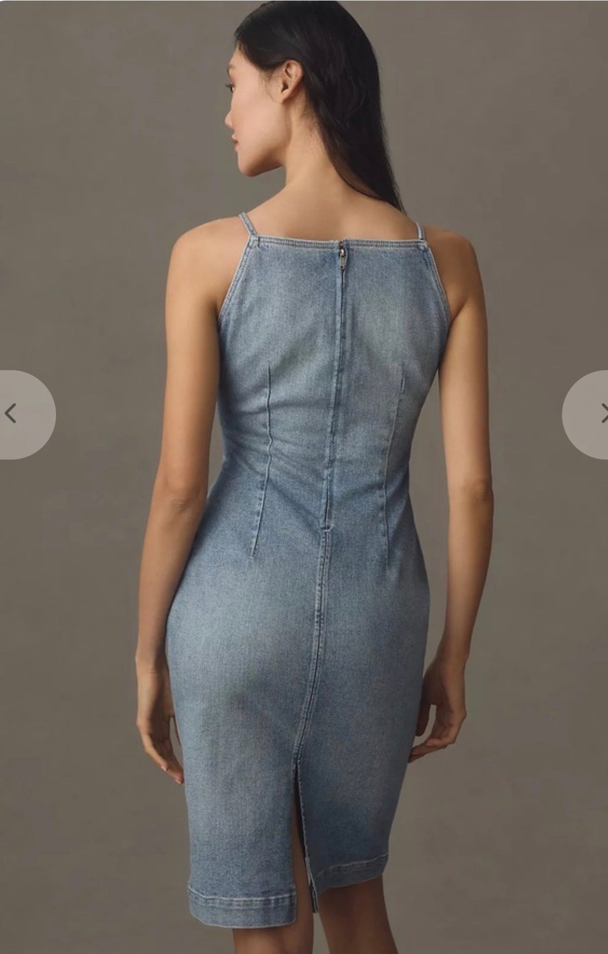 Anthropologie DL1981 "Esme Apron Denim Dress in Light Wash" (Size S)