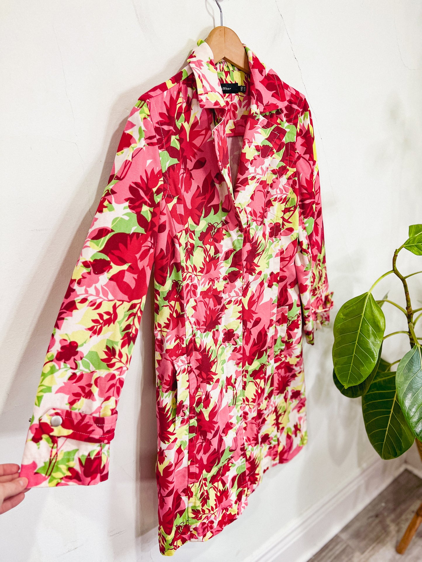 InWear Copenhagen Pink Floral Coat (Size M/L)